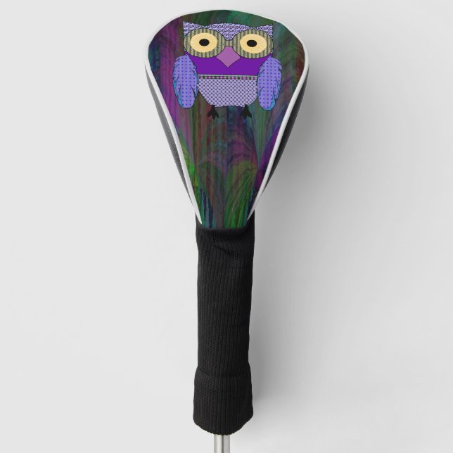 Funda Para Palo De Golf Bright Eyed Owl (Anverso)