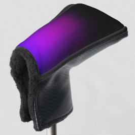 Funda Para Palo De Golf Brillo de gradiente violeta negro