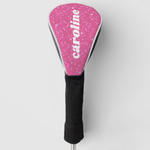 Funda Para Palo De Golf Brillo Rosa Fucsia Retro Destello Personalizado y2