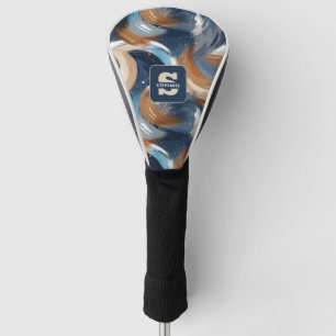 Funda Para Palo De Golf Brochas de broche de malla en azul, blanco y marró