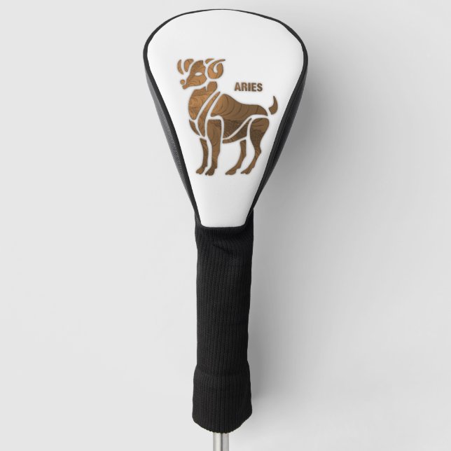 Funda Para Palo De Golf Bronze Aries Zodiac (Anverso)