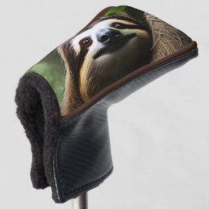 Funda Para Palo De Golf Brown Fuzzy Sloth,