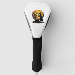 Funda Para Palo De Golf Bruja Buen Tiempo Halloween Luna Caldero_1