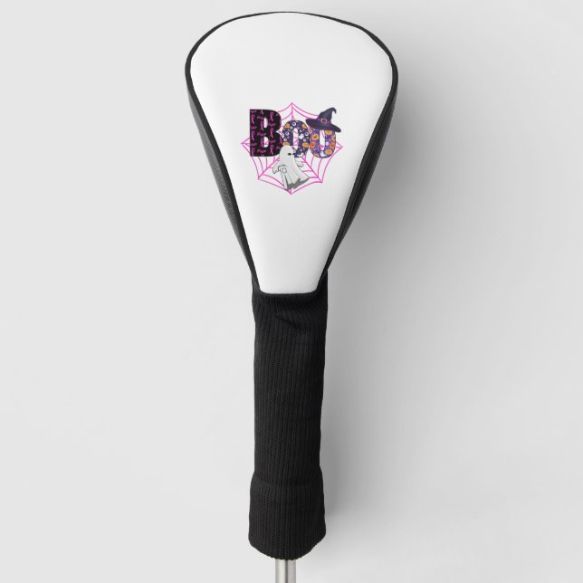 Funda Para Palo De Golf Bruja Halloween Octubre Rosa (Anverso)