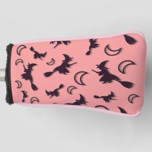Funda Para Palo De Golf Bruja voladora entre media luna en la noche de Hal