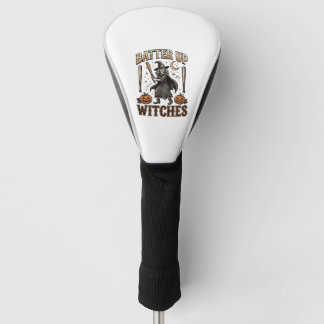 Funda Para Palo De Golf Brujas al bate Diseño de béisbol vintage de Hallow