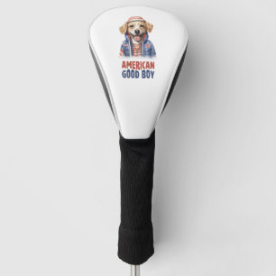 Funda Para Palo De Golf Buen chico americano Perro US Chaqueta th Julio