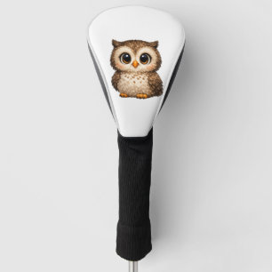 Funda Para Palo De Golf Búho Lindo Esponjoso Ojos Grandes Arte Digital Car