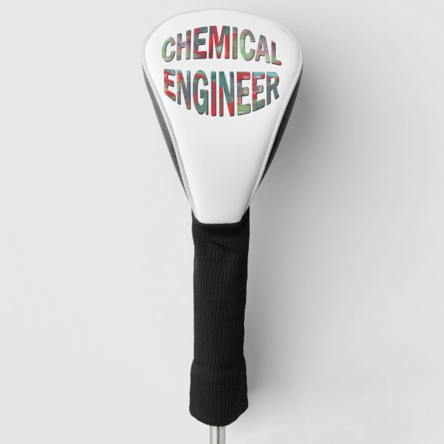 Funda Para Palo De Golf Bulging Chemical Engineer Text (Anverso)