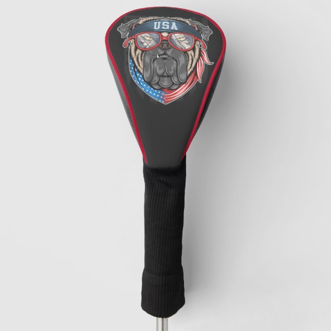 Funda Para Palo De Golf Bulldog de Estados Unidos (Anverso)