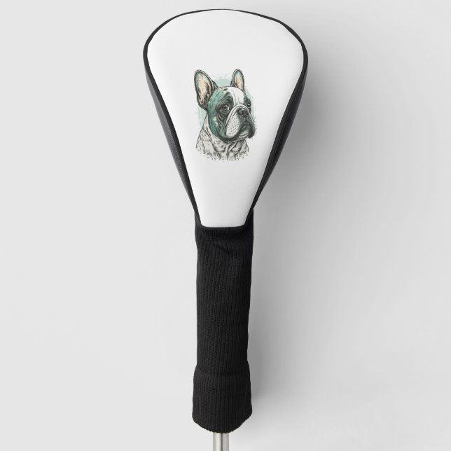 Funda Para Palo De Golf Bulldog francés (Anverso)