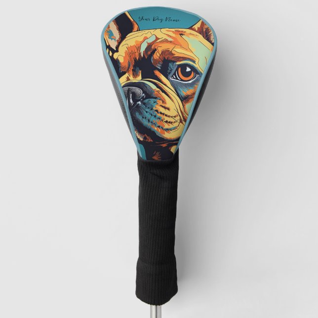 Funda Para Palo De Golf Bulldog francés 002 - Bruno Pokopen (Anverso)