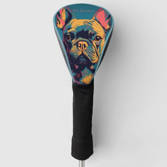 Funda Para Palo De Golf Bulldog francés 004 - Bruno Pokopen (Anverso)