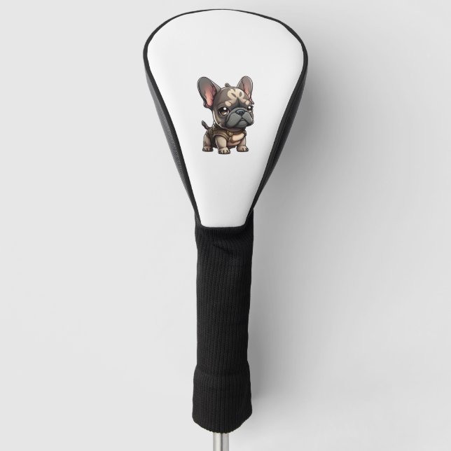 Funda Para Palo De Golf Bulldog francés Chibi (Anverso)
