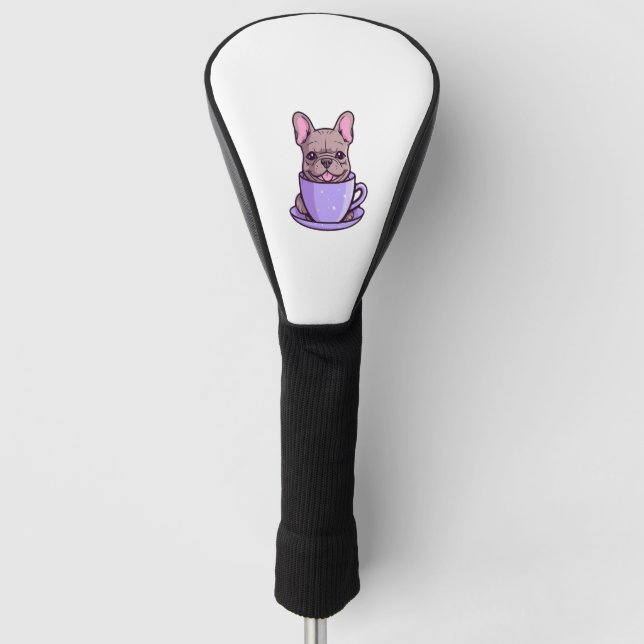 Funda Para Palo De Golf Bulldog francés Lilac (Anverso)