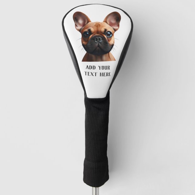 Funda Para Palo De Golf Bulldog francés personalizable (Anverso)