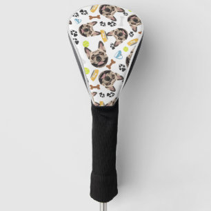 Funda Para Palo De Golf Bulldog francés sonriente del perro