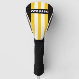 Funda Para Palo De Golf Bumblebee Nostalgic Pin Stripes with Name