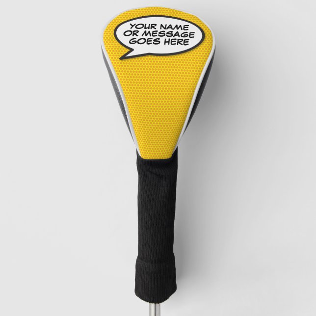 Funda Para Palo De Golf Burbuja de diálogo de cómic personalizada (Anverso)