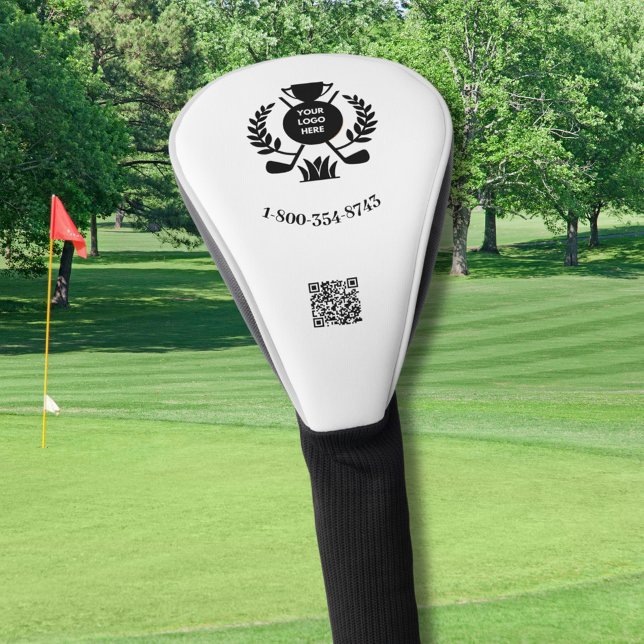 Funda Para Palo De Golf Business Custom Logo QR Code Phone Branded  (Subido por el creador)