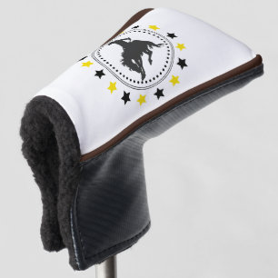 Funda Para Palo De Golf Caballo de Bucking Bucking Gold negro