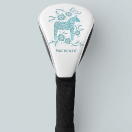 Funda Para Palo De Golf Caballo de dala Verde azulado personalizado verde 