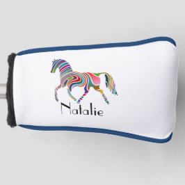 Funda Para Palo De Golf Caballo del arco iris - su nombre