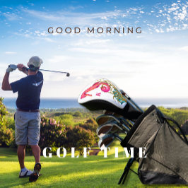 Funda Para Palo De Golf Caballo marino blanco rosado náutico