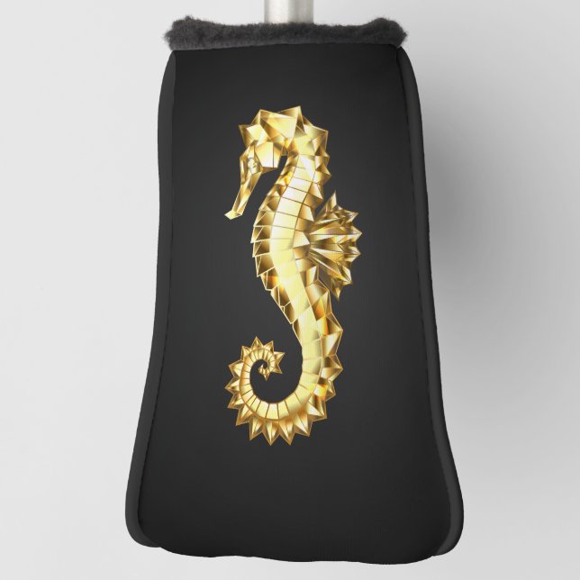 Funda Para Palo De Golf Caballo marino polígono de oro (Girar 90)