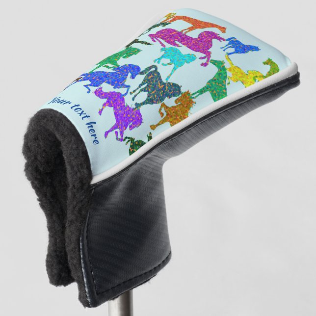 Funda Para Palo De Golf Caballos arcoiris (Anverso 3/4)