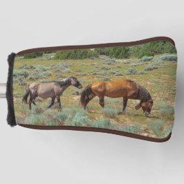 Funda Para Palo De Golf Caballos salvajes pastoreando
