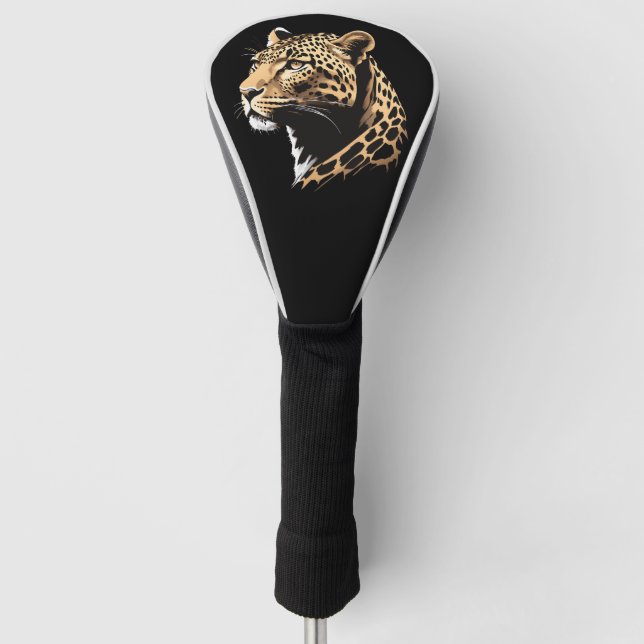 Funda Para Palo De Golf Cabeza leopardo (Anverso)