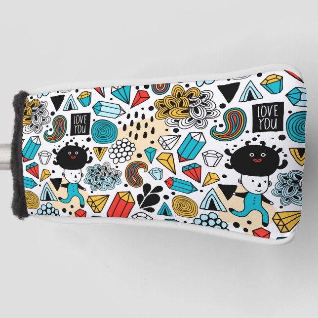 Funda Para Palo De Golf Cabeza loca (Anverso)