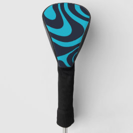 Funda Para Palo De Golf Cabezal de Driver de Golf con Remolinos Azules y T