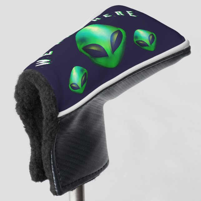Funda Para Palo De Golf Cabezas de Alien "Estamos Aquí"  (Anverso 3/4)