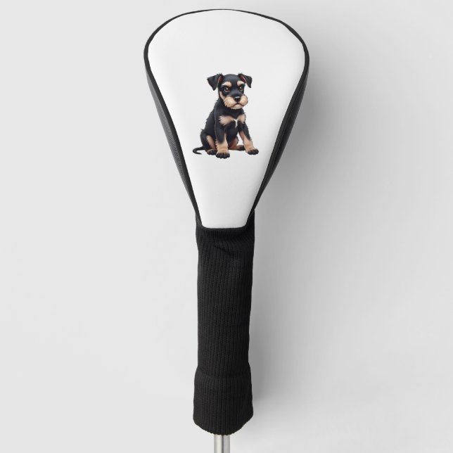 Funda Para Palo De Golf Cachorro de Schnauzer Miniatura (3) (Anverso)
