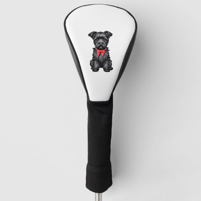 Funda Para Palo De Golf Cachorro Schnauzer miniatura (Anverso)