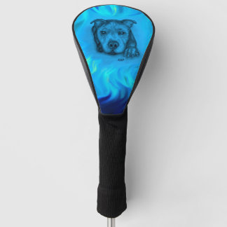 Funda Para Palo De Golf Cachorro Staffy Azul