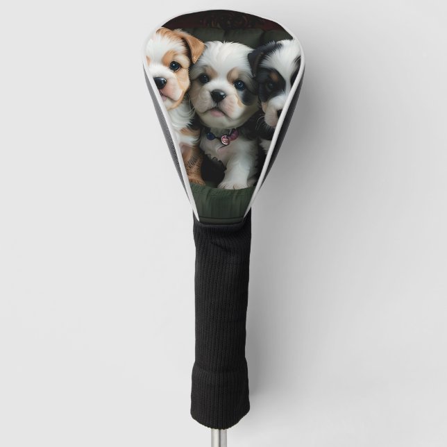 Funda Para Palo De Golf Cachorros Super Cute en el sofá 2 (Anverso)