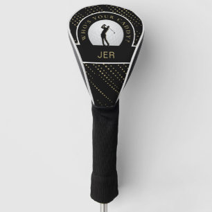 Funda Para Palo De Golf Caddie de Golfista Divertido Personalizado Monogra