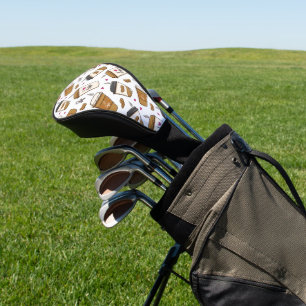 Funda Para Palo De Golf Cafés, Frijoles, Amante del Café, Corazones