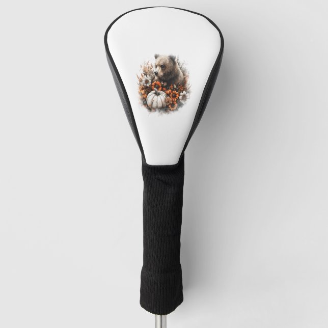 Funda Para Palo De Golf Calabaza de campo de la camiseta del oso (Anverso)