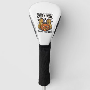 Funda Para Palo De Golf Calabaza de Halloween Cita Jack O Linterna ilumina