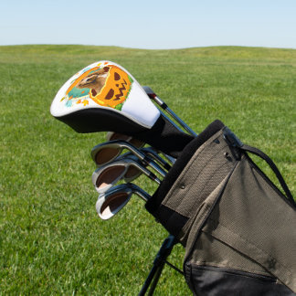Funda Para Palo De Golf Calabaza de perro española de Halloween