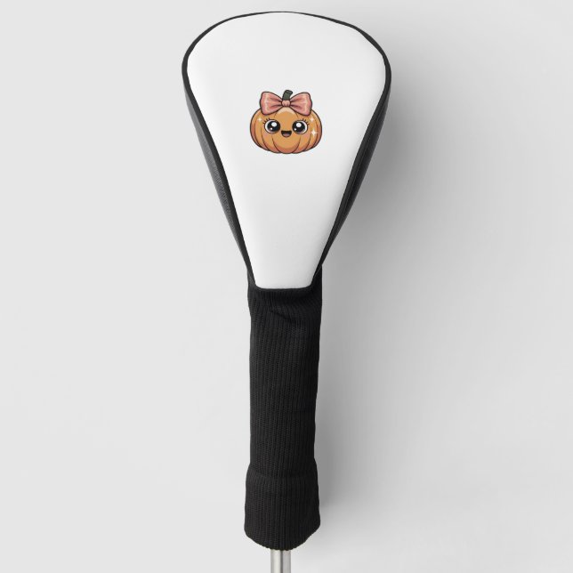 Funda Para Palo De Golf calabaza kawaii camiseta sobredimensionada (Anverso)