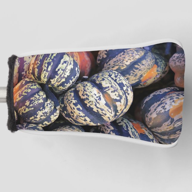 Funda Para Palo De Golf Calabazas Rayadas Rústicas (Anverso)