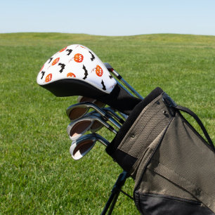 Funda Para Palo De Golf Calabazas y murciélagos de Halloween, truco o truc