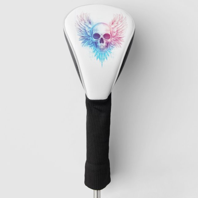 Funda Para Palo De Golf Calavera con alas de ángel (Anverso)