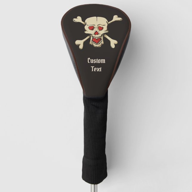 Funda Para Palo De Golf Calavera con corazón (Anverso)
