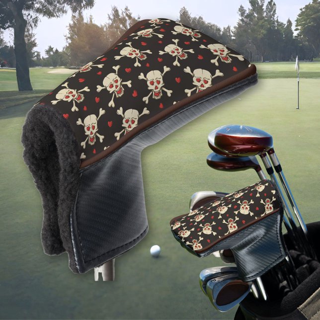 Funda Para Palo De Golf Calavera con patrón cardíaco (Subido por el creador)